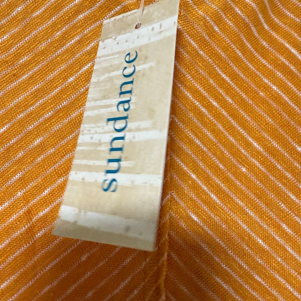 Sundance New Women's 100% Linen Yellow Striped Mary Kate Tank Top Size Small - Picture 7 of 12